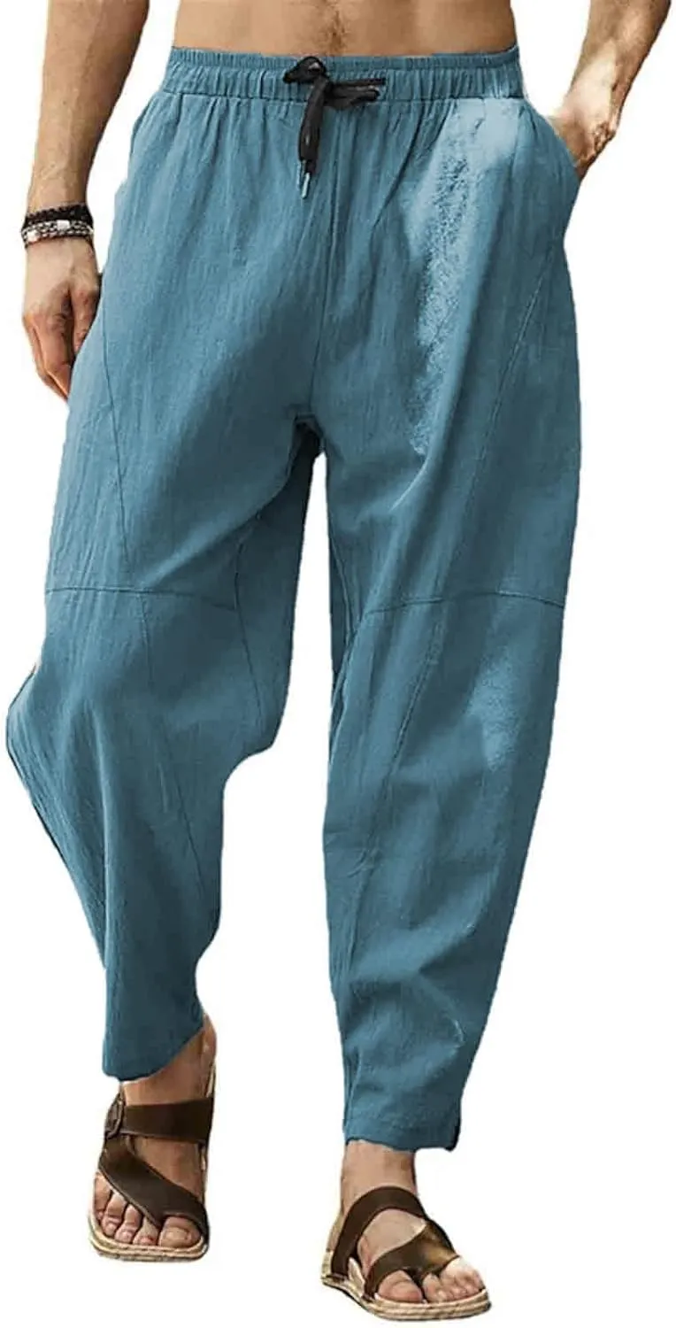 Cargo Pants for Men Relaxed Fit Mens Silk Long Underwear Pants Expandable Waist Golf Pants Athletic Sweatpants Mens