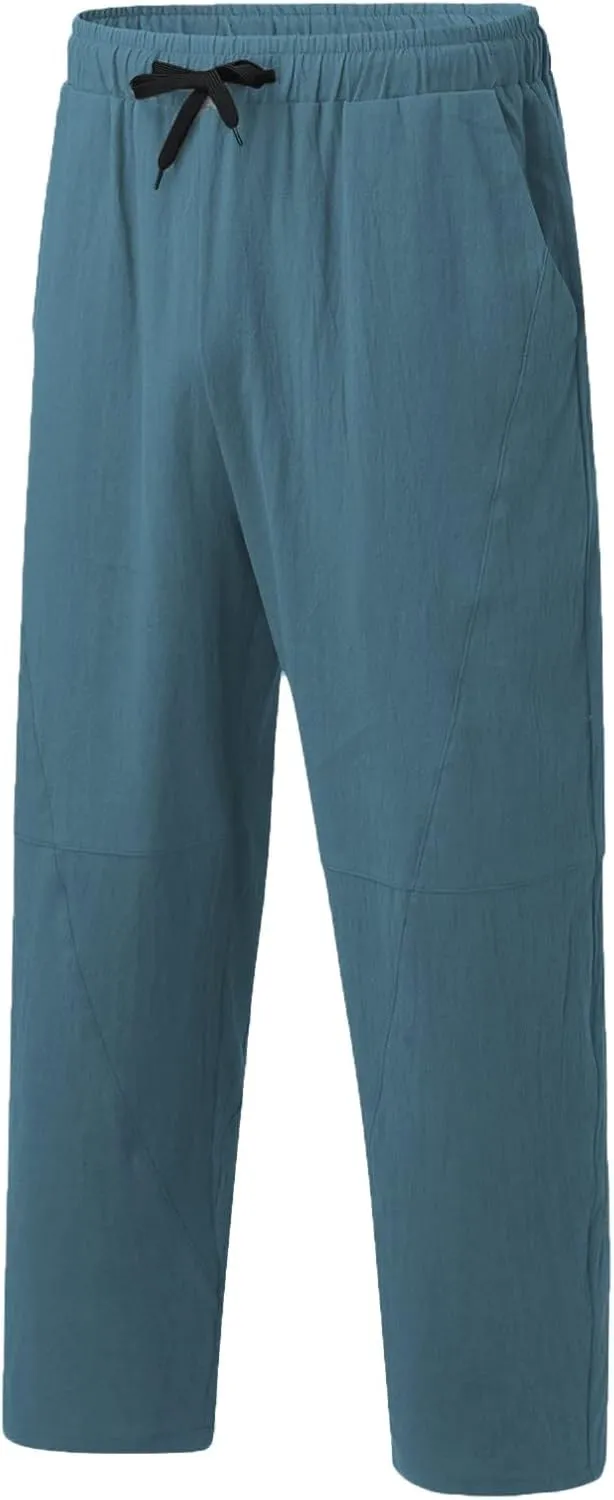 Cargo Pants for Men Relaxed Fit Mens Silk Long Underwear Pants Expandable Waist Golf Pants Athletic Sweatpants Mens