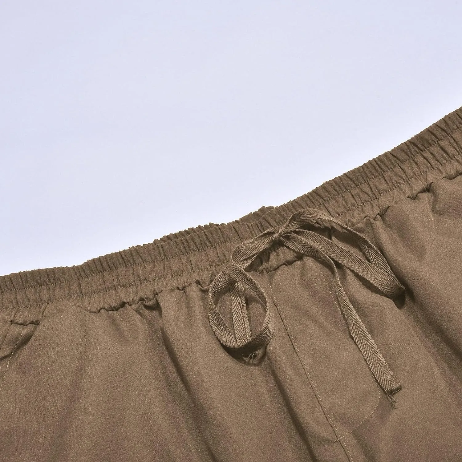 Cargo Pants Waist Color Sports Hat Multi Woven Pocket Foot Rope Solid Hiking Outdoor Track Jogging Sweatpants Pants