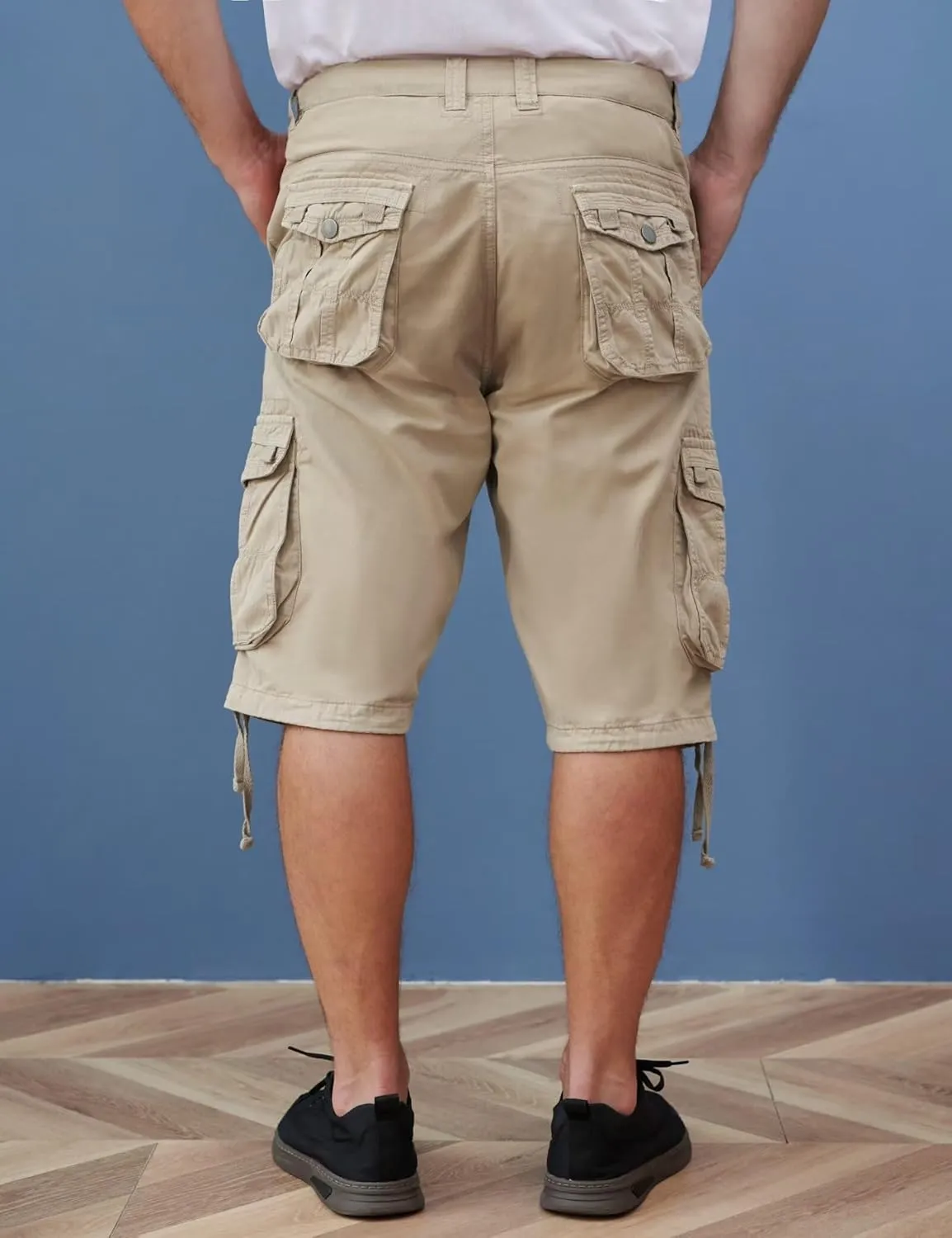 Cargo Shorts for Men Multi Pockets Mens Shorts Below Knee Casual Hiking Summer Shorts
