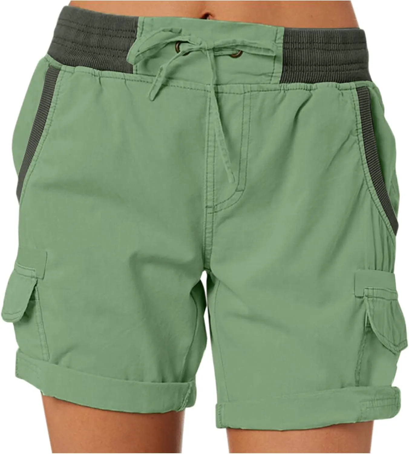 Cargo Shorts for Women Casual Summer Summer Pants Chino Shorts Lightweight Elastic Waist Athletic Shorts 2024