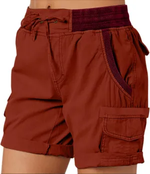 Cargo Shorts for Women Casual Summer Summer Pants Chino Shorts Lightweight Elastic Waist Athletic Shorts 2024