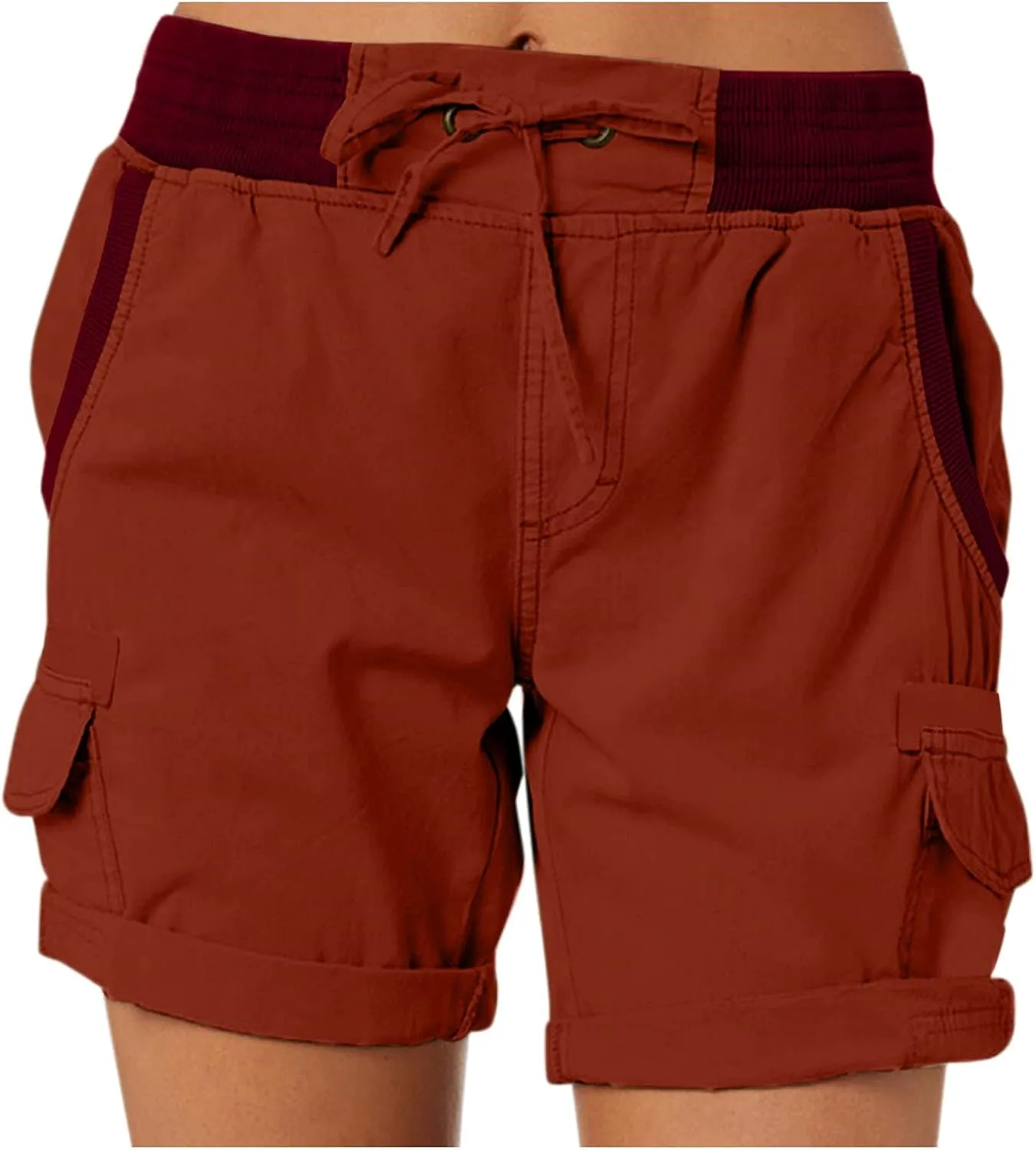 Cargo Shorts for Women Casual Summer Summer Pants Chino Shorts Lightweight Elastic Waist Athletic Shorts 2024