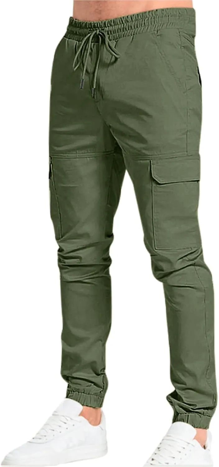 Cargo Sweatpants for Men Big and Tall Men's Sports Casual Jogging Trousers Lightweight Hiking Work Pants Outdoor Pant