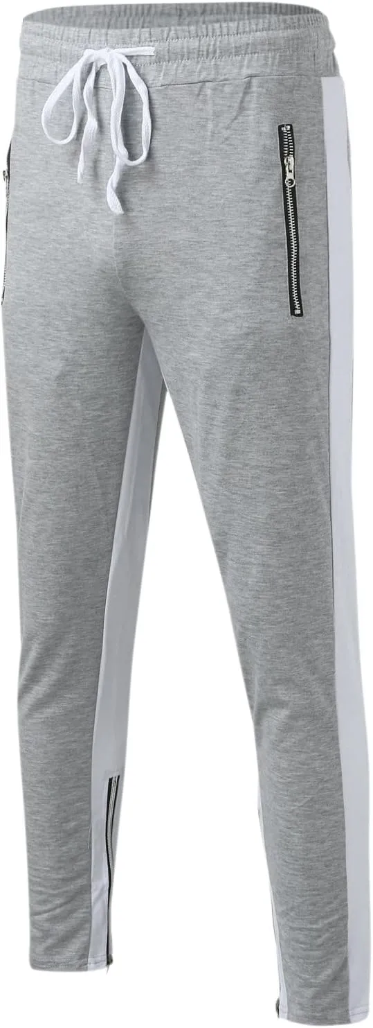 Cargo Sweatpants for Men Pants Sport Daily Workout Pants Mens Baggy Sweatpants with Pockets Fleece Sweat Pants Black