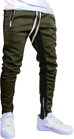 Cargo Sweatpants for Men Pants Sport Daily Workout Pants Mens Baggy Sweatpants with Pockets Fleece Sweat Pants Black