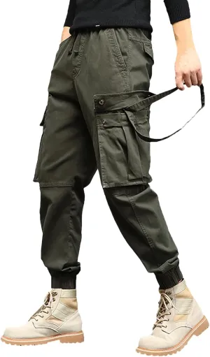 Cargo Sweatpants for Men Pants with 9 Pockets Lightweight Ripstop Cargo Work Pants Mens Wild Cargo Pants White Cargo