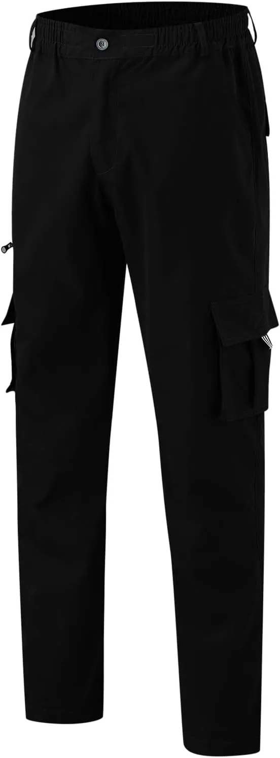 Cargo Trousers for Men Jogger Pants Sweatpants for Men with Pockets Mens Heavyweight Sweatpants Fleece Lined Cargo