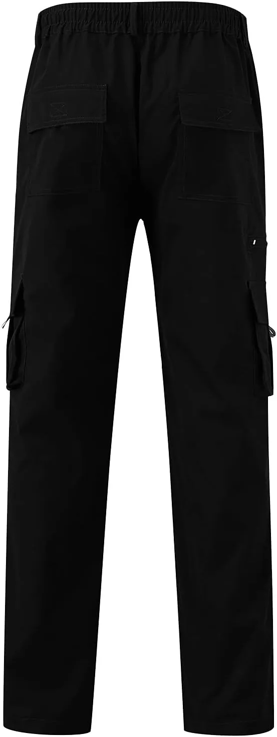 Cargo Trousers for Men Jogger Pants Sweatpants for Men with Pockets Mens Heavyweight Sweatpants Fleece Lined Cargo