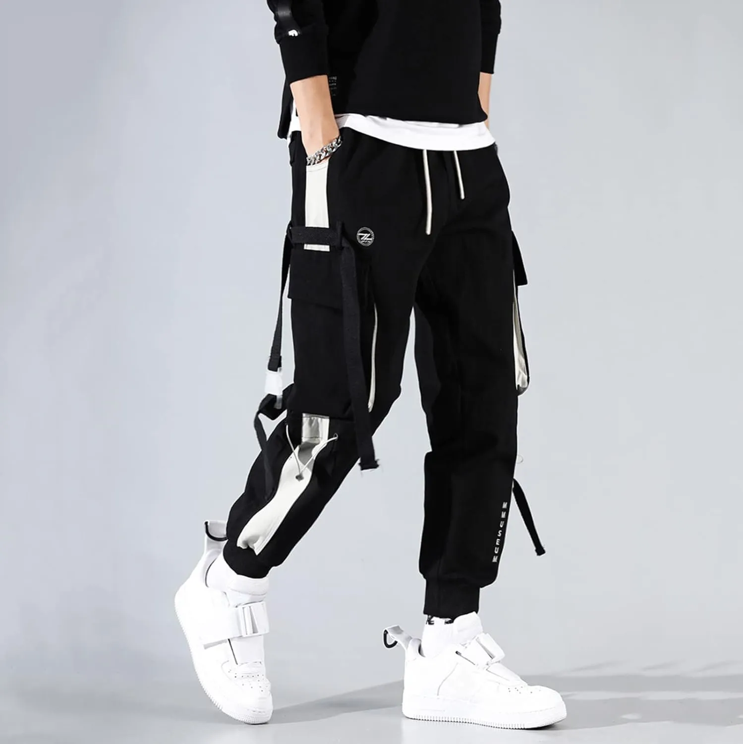 Cargo Trousers for Men Workout Sweatpants Men's Waterproof Outdoor Fleece Lined Hiking Trousers Winter Warm Skiing