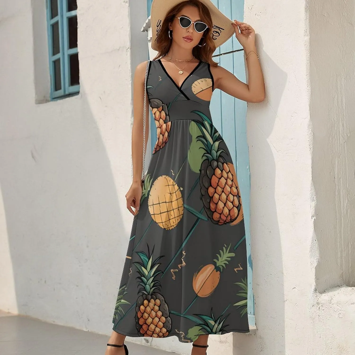Casual Summer Tunic Dress Wrap Sleeveless Bodycon Beach Swing Dress