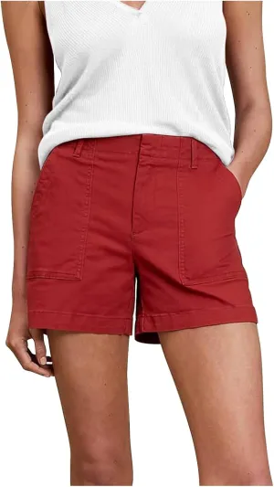 Chino Shorts for Women Casual Summer Linen Shorts Pull On Elastic High Waisted Wide Leg Lounge Short with Pockets