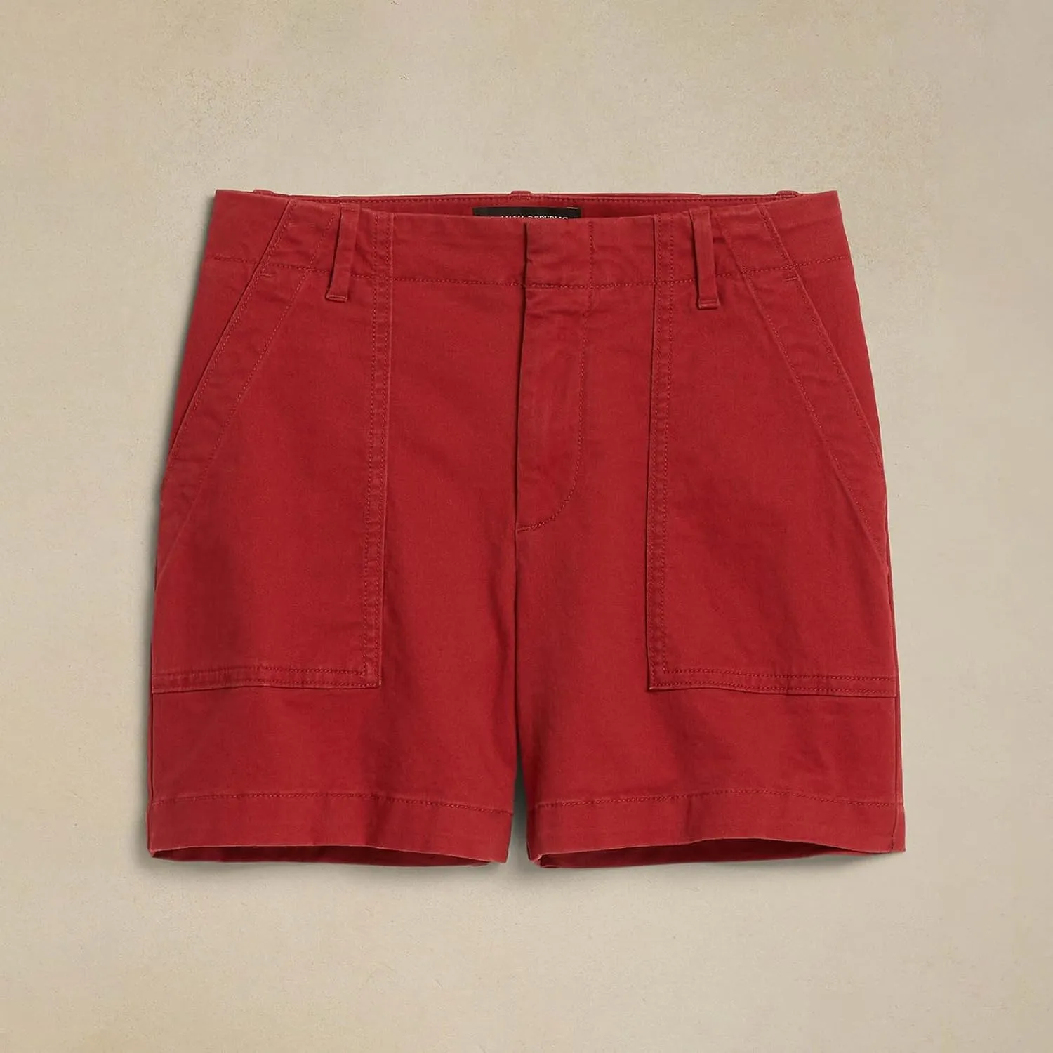 Chino Shorts for Women Casual Summer Linen Shorts Pull On Elastic High Waisted Wide Leg Lounge Short with Pockets