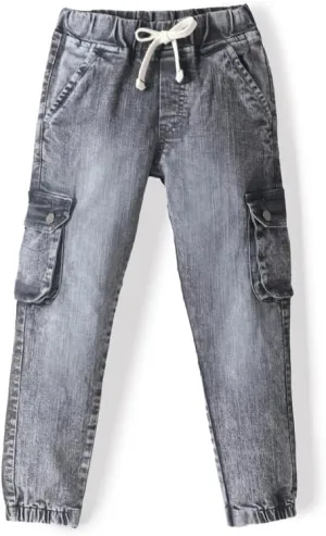 chopper club Boys Denim Cargo Joggers Slim Fit Boys Jeans 3x1 Stretchable Denim Fabric 6 Pockets Cargo Jeans