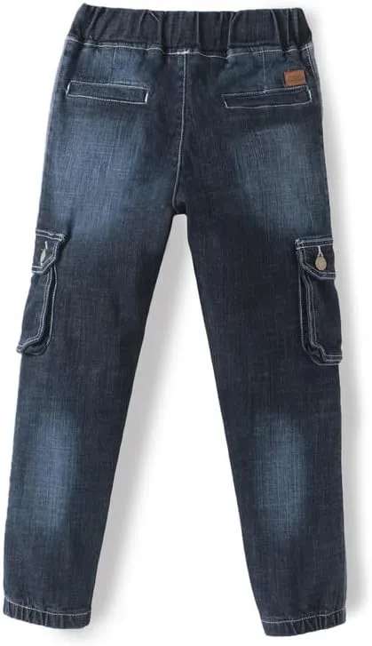 chopper club Boys Denim Cargo Joggers Slim Fit Boys Jeans 3x1 Stretchable Denim Fabric 6 Pockets Cargo Jeans