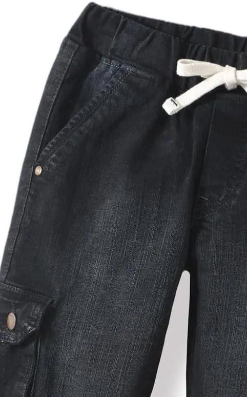 chopper club Boys Denim Cargo Joggers Slim Fit Boys Jeans 3x1 Stretchable Denim Fabric 6 Pockets Cargo Jeans