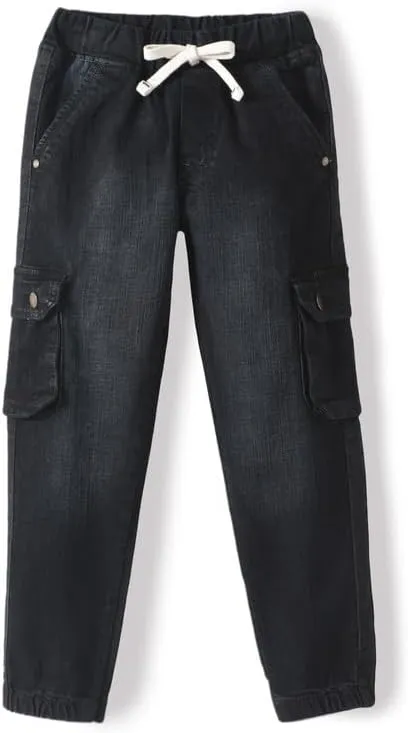 chopper club Boys Denim Cargo Joggers Slim Fit Boys Jeans 3x1 Stretchable Denim Fabric 6 Pockets Cargo Jeans