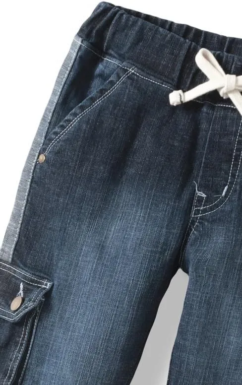 chopper club Boys Denim Cargo Joggers Slim Fit Boys Jeans 3x1 Stretchable Denim Fabric 6 Pockets Cargo Jeans
