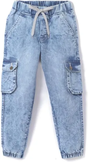 chopper club Boys Denim Cargo Joggers Slim Fit Boys Jeans 3x1 Stretchable Denim Fabric 6 Pockets Cargo Jeans