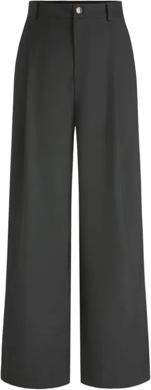 CIDER Solid Straight Leg Trousers