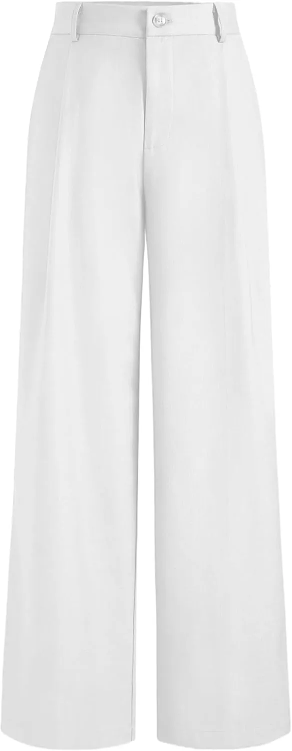 CIDER Solid Straight Leg Trousers