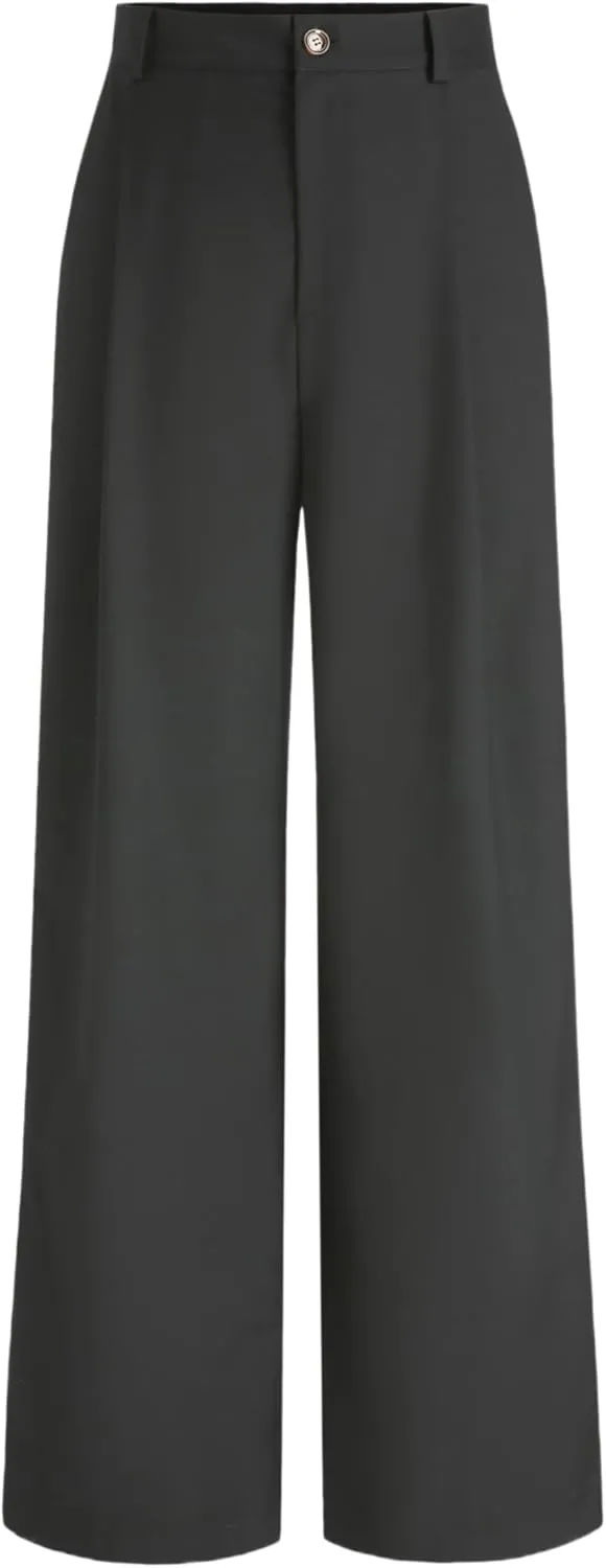 CIDER Solid Straight Leg Trousers