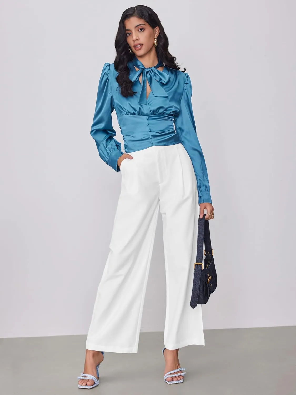 CIDER Solid Straight Leg Trousers