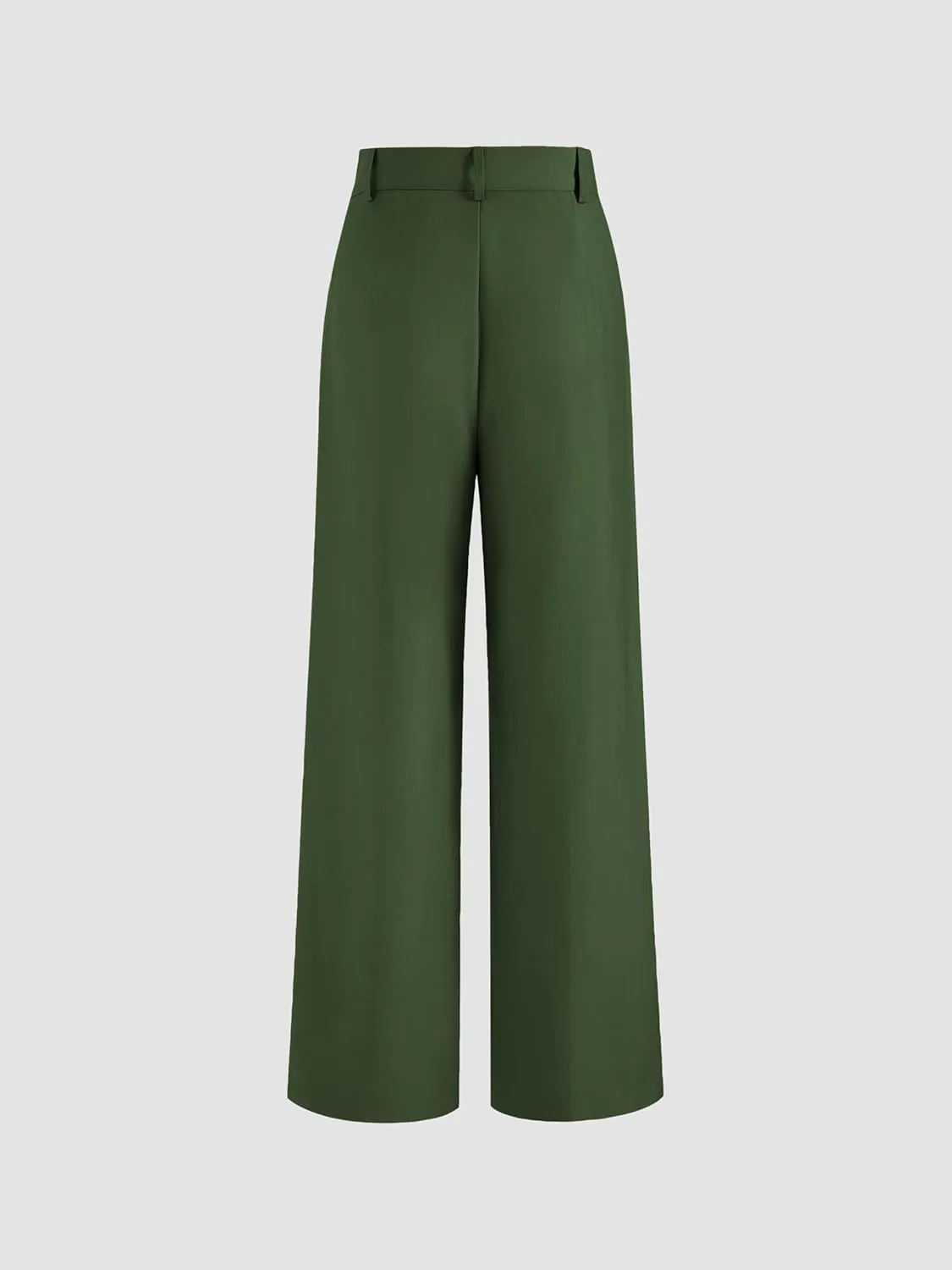 CIDER Solid Straight Leg Trousers