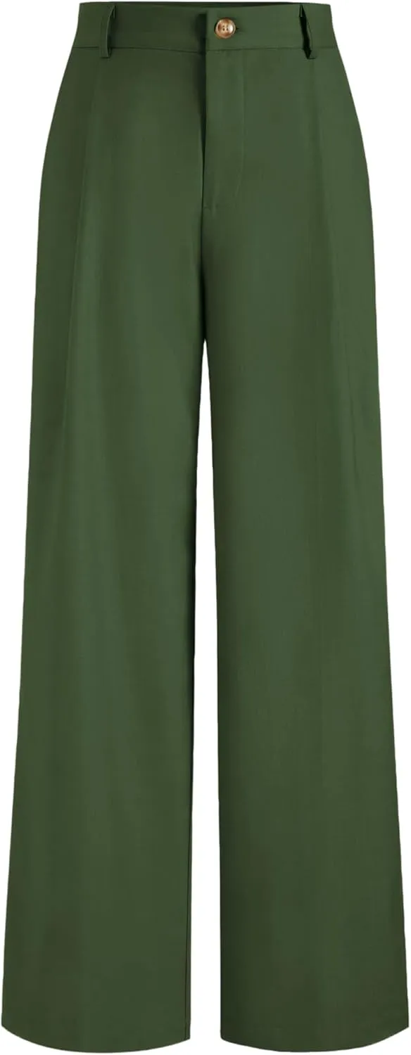 CIDER Solid Straight Leg Trousers