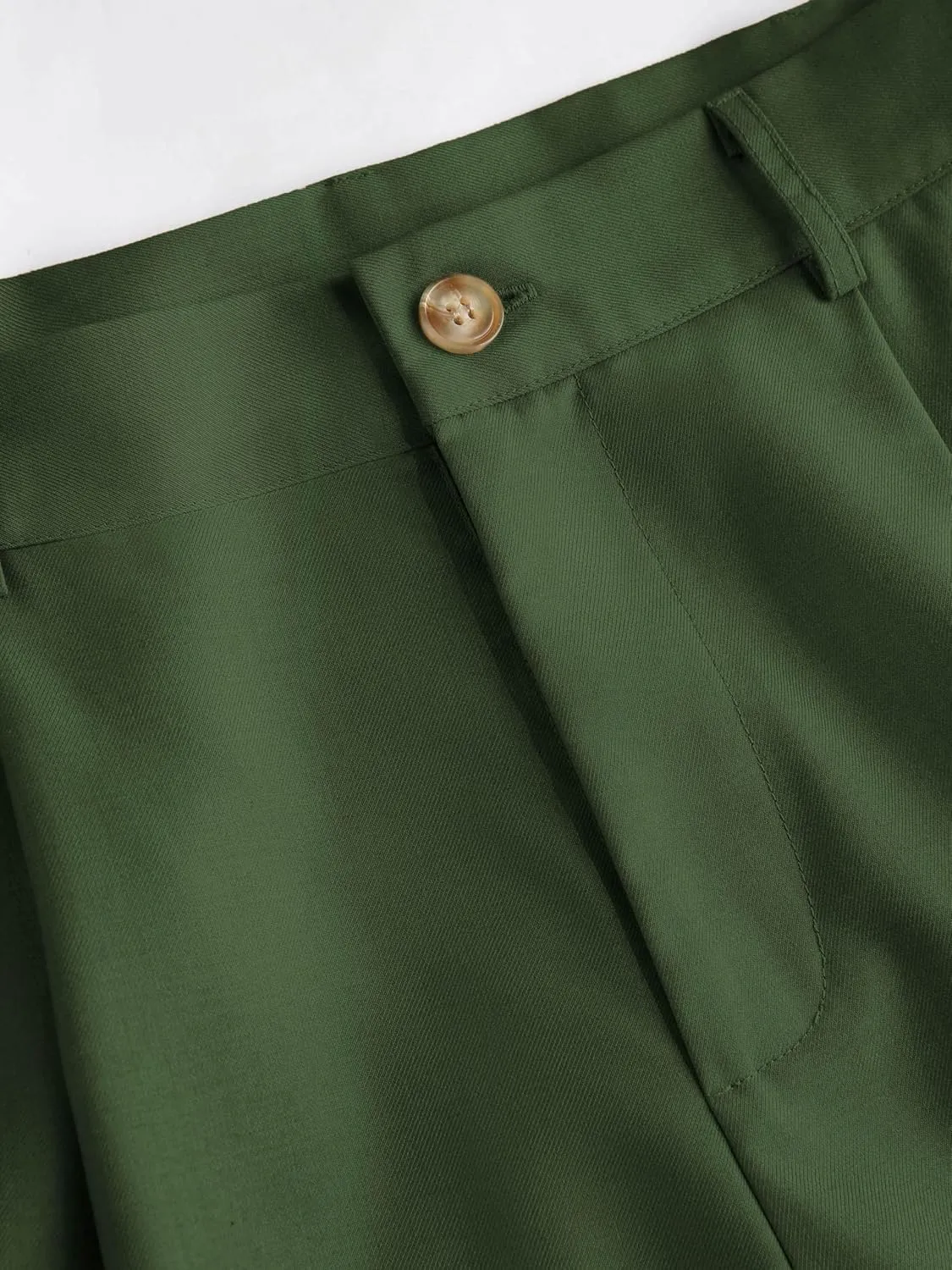 CIDER Solid Straight Leg Trousers