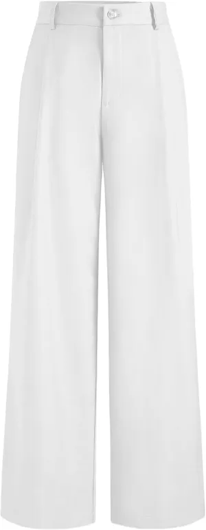 CIDER Solid Straight Leg Trousers