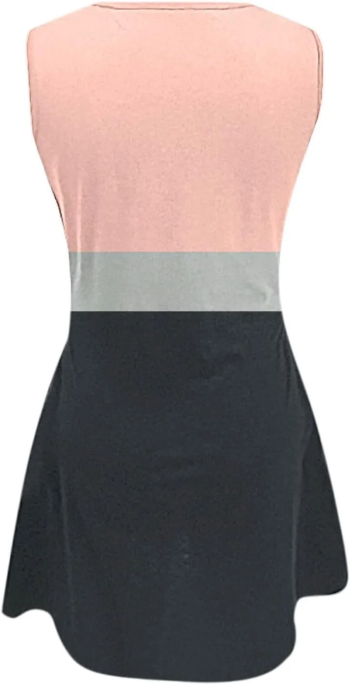 Cotton Summer Dresses for Women Womens with Pockets Summer Casual Tank Dress Sleeveless Midi Beach Dress Summer