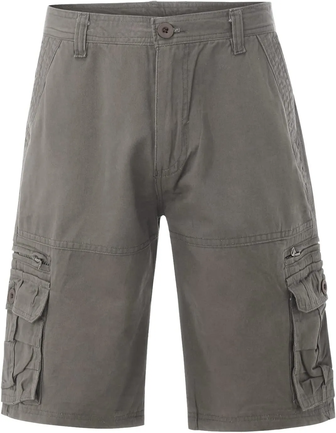 CRNTCEM Mens Outdoor Hiking Cargo Shorts Lightweight Water Resistant Quick Dry Tactical Golf Fishing Shorts with Zip Pockets