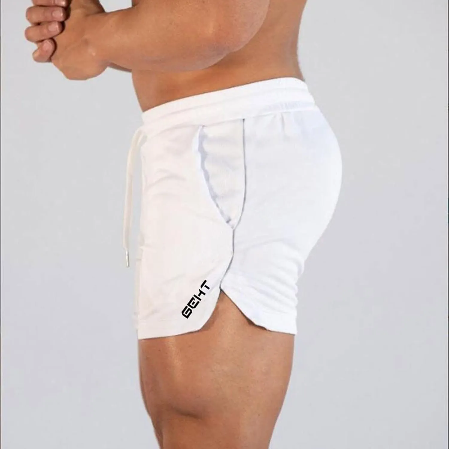 CRNTCEM Men's Slim Fit Lounge Shorts Cotton Athletic Jogger Gym Shorts Drawstring Fitness Workout Training Bodybuilding Short