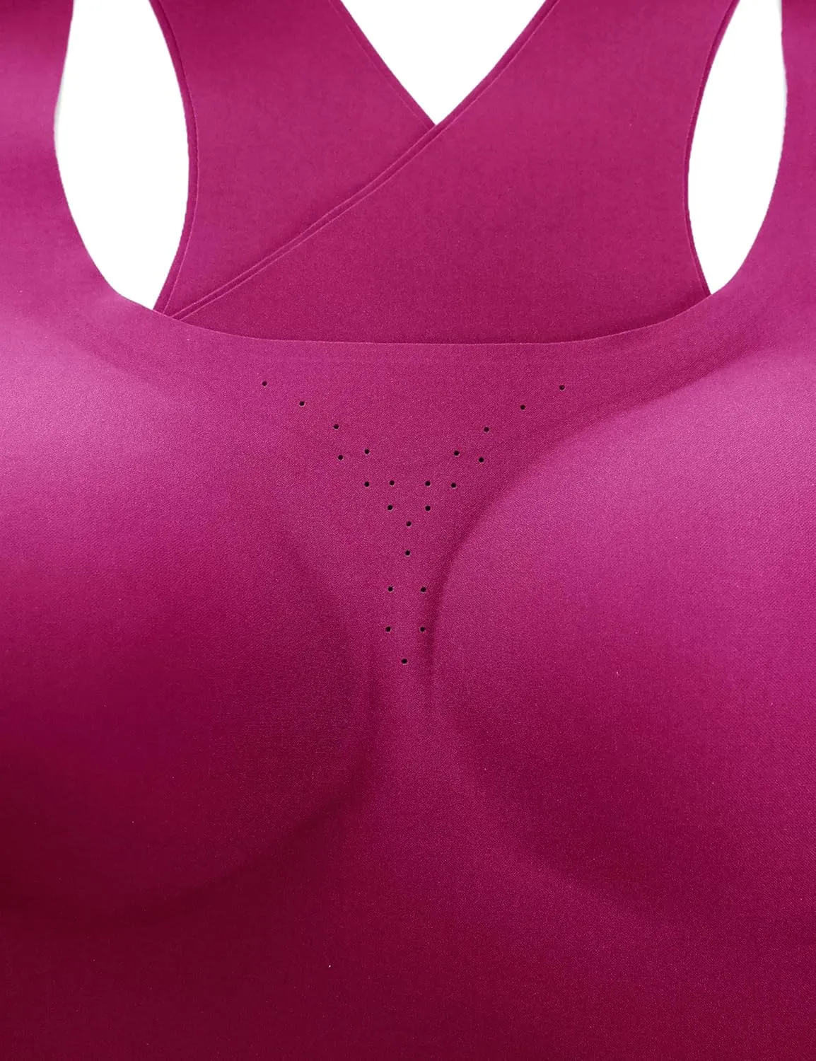 CRZ YOGA Womens Flex Sculpt Racerback Sports Bra - U Neck Medium Impact Padded Wireless Workout Gym Crop Top