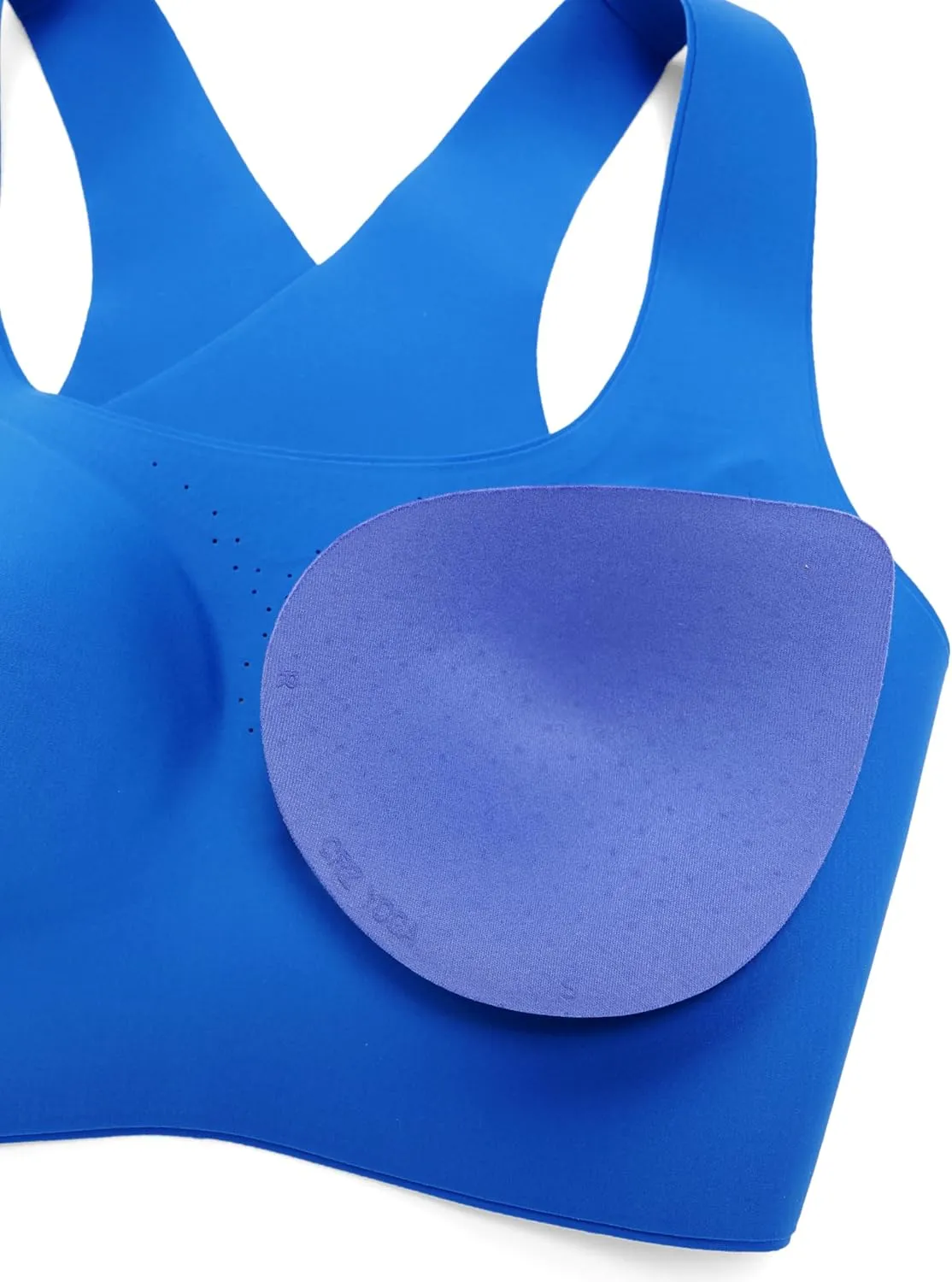 CRZ YOGA Womens Flex Sculpt Racerback Sports Bra - U Neck Medium Impact Padded Wireless Workout Gym Crop Top