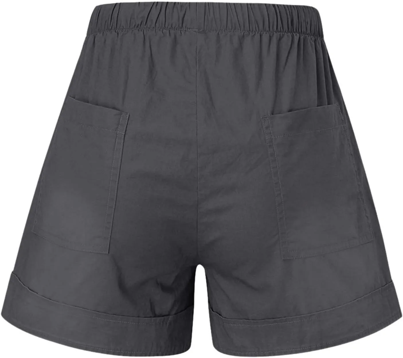 DASAYO Shorts with Pockets for Women Cotton Drawstring Elastic Waist Casual Shorts Loose Lounge Summer Shorts