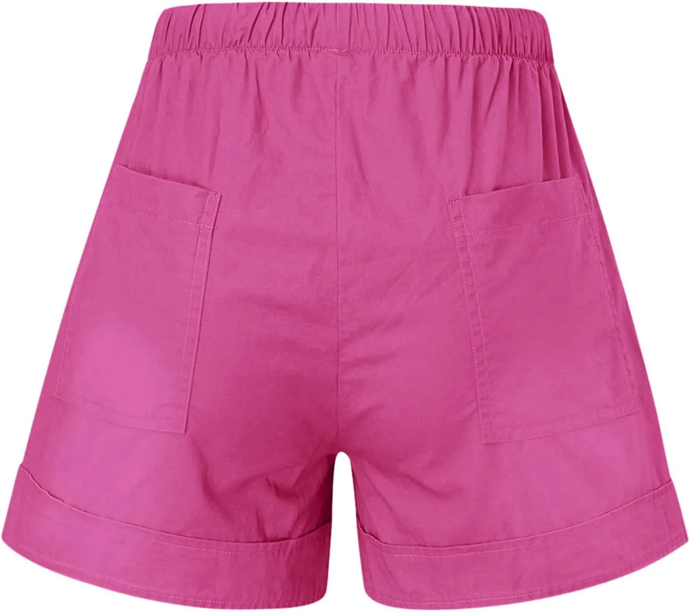 DASAYO Shorts with Pockets for Women Cotton Drawstring Elastic Waist Casual Shorts Loose Lounge Summer Shorts