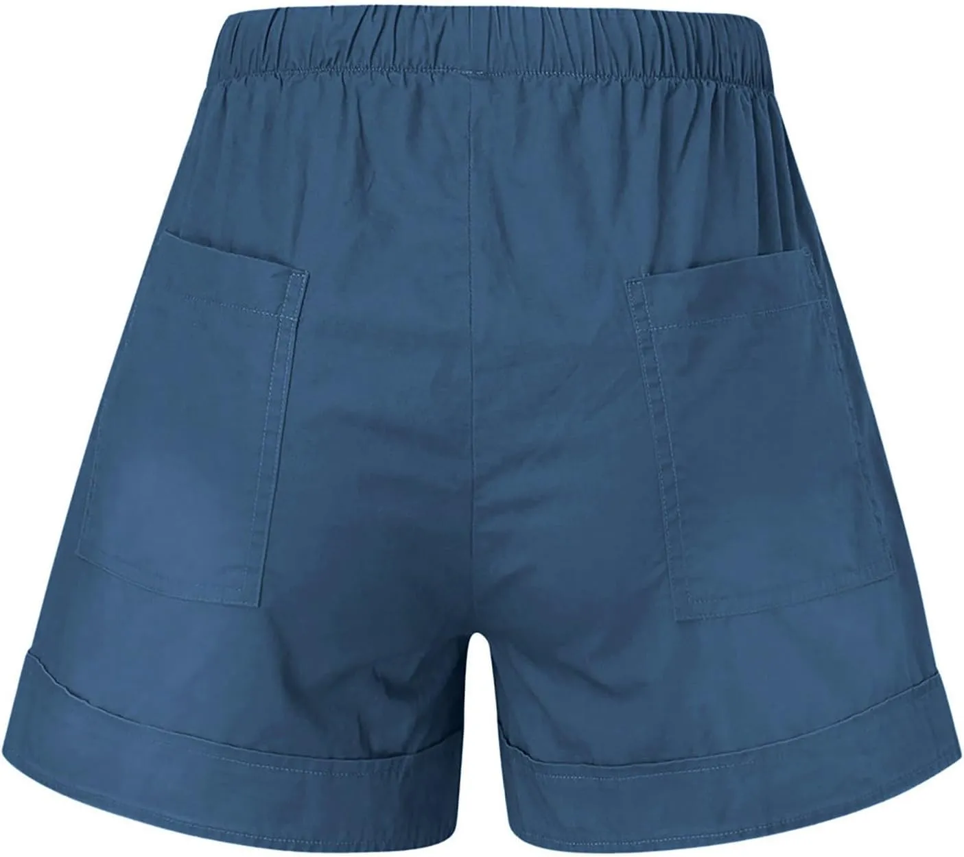 DASAYO Shorts with Pockets for Women Cotton Drawstring Elastic Waist Casual Shorts Loose Lounge Summer Shorts