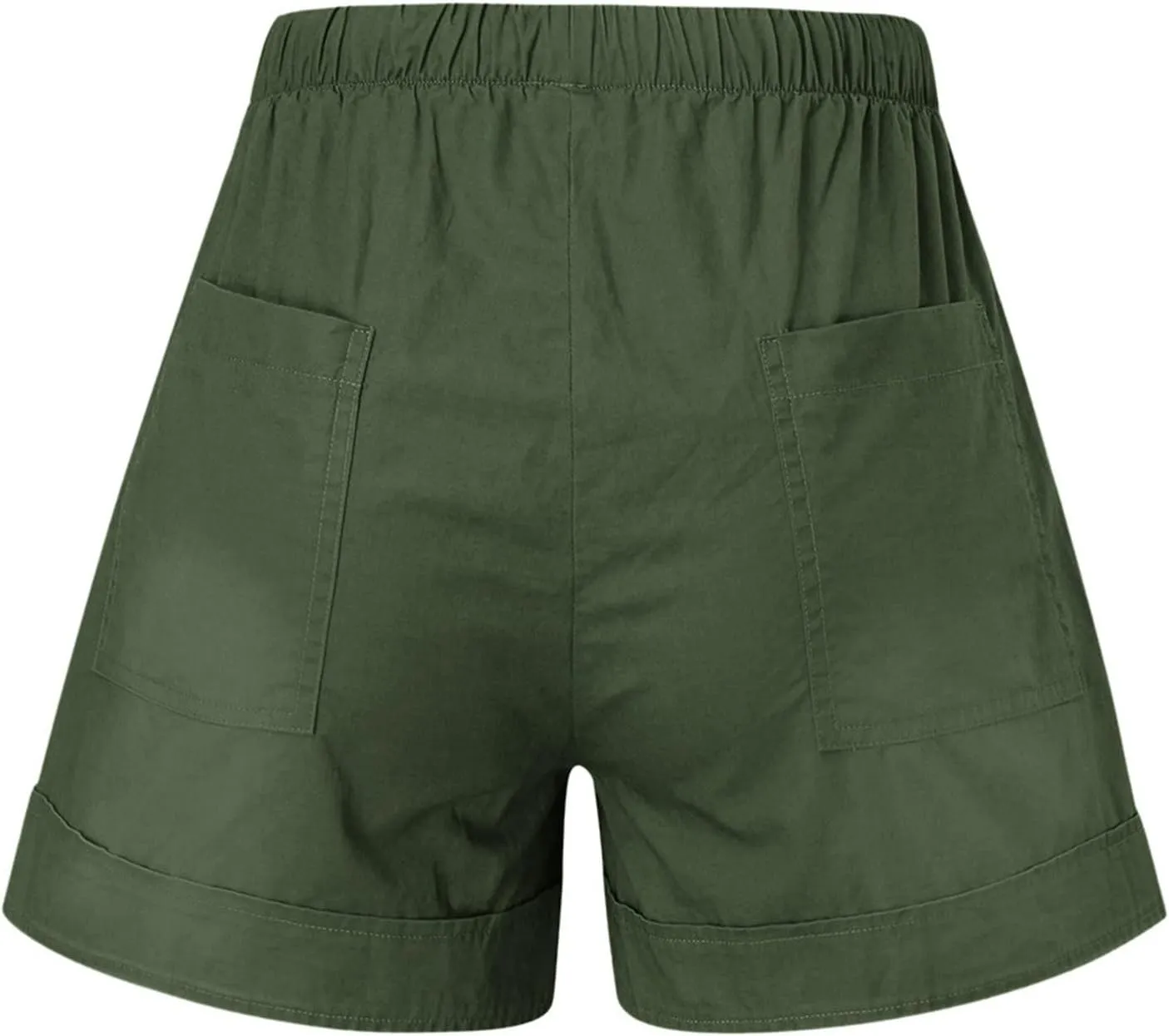 DASAYO Shorts with Pockets for Women Cotton Drawstring Elastic Waist Casual Shorts Loose Lounge Summer Shorts