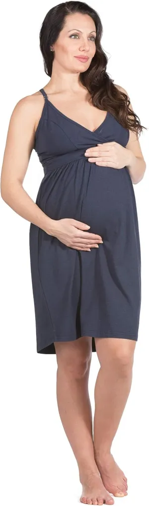 Fishers Finery Women's EcoFabric Wireless Sleeveless Maternity Nursing Nightgown