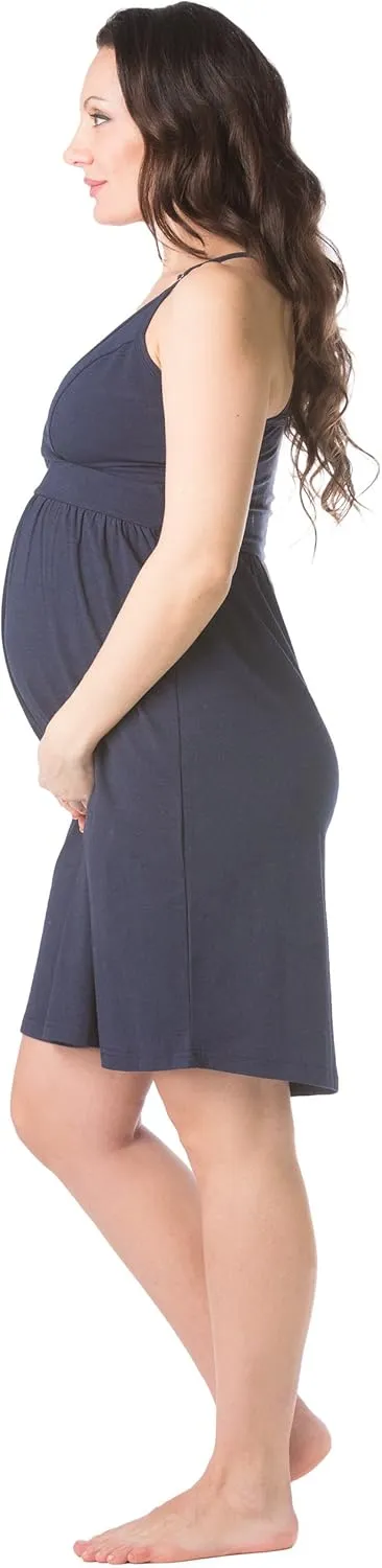 Fishers Finery Women's EcoFabric Wireless Sleeveless Maternity Nursing Nightgown