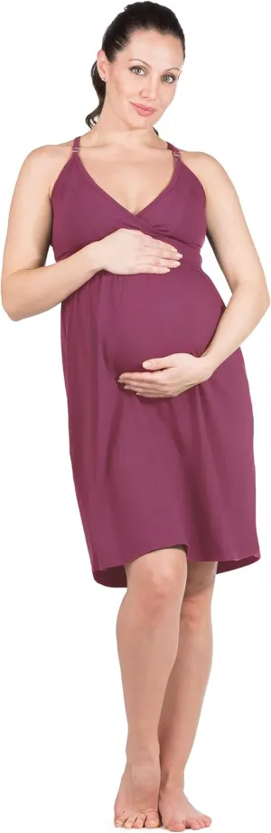 Fishers Finery Women's EcoFabric Wireless Sleeveless Maternity Nursing Nightgown