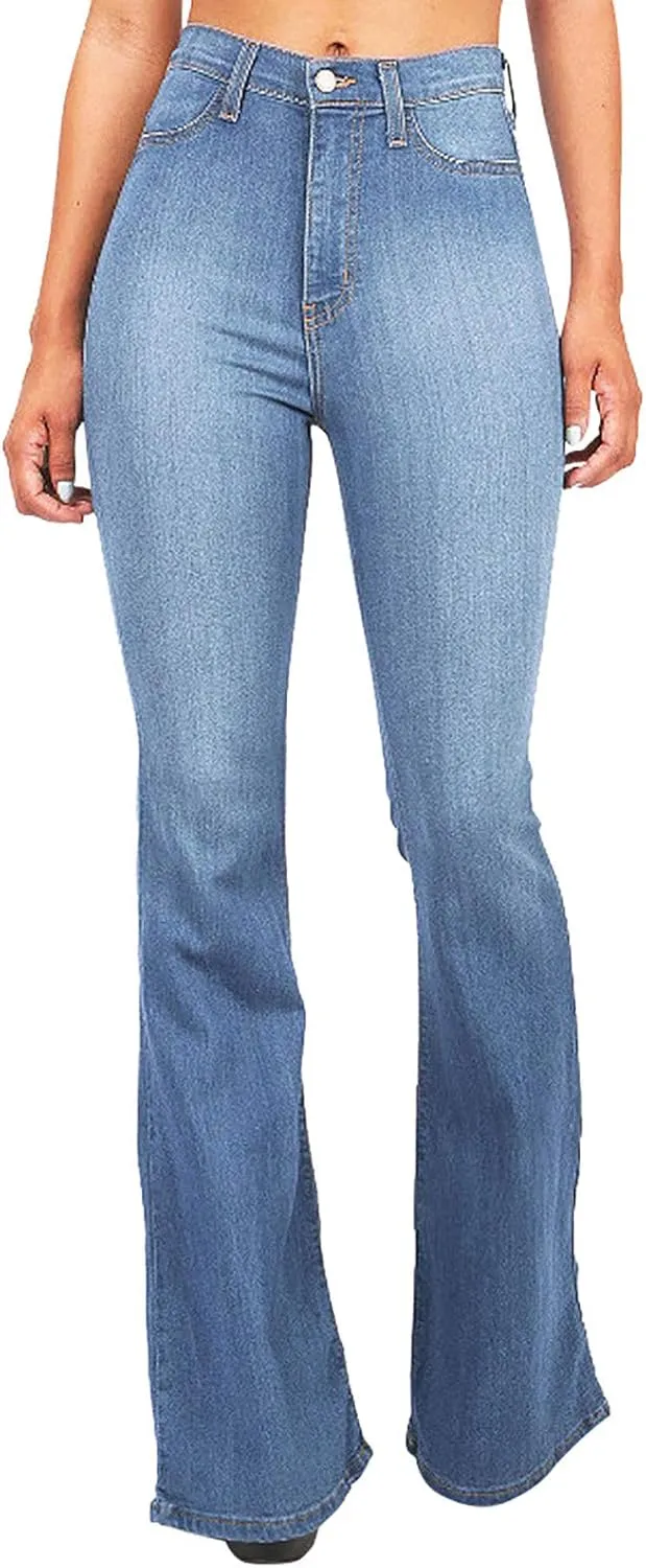 Flare Jeans for Women Women's Bootcut Bell Bottom Jeans High Waisted Stretch Slimming Bell Bottoms Jeans