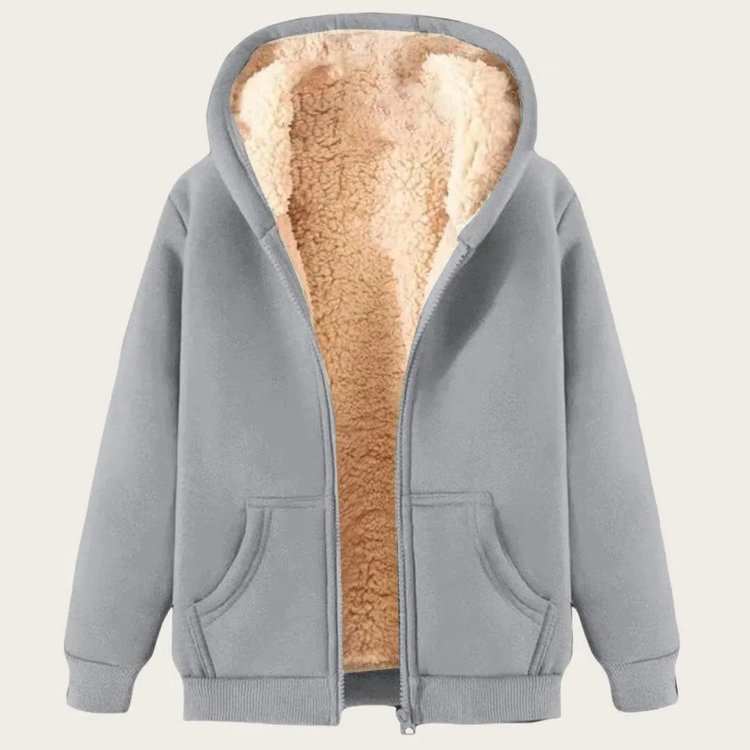 FMCHICO Fleece Lined Jackets for Men Winter Coats Fashion Zip Up Hoodies Sweatshirts Warm Sherpa Cardigan