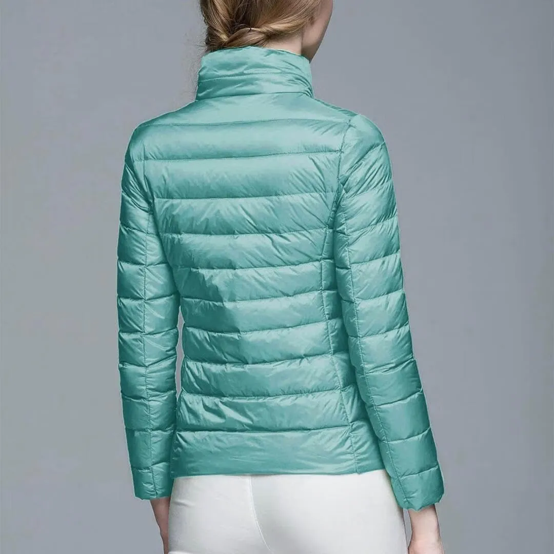 FMCHICO Women's Packable Down Jacket Lightweight Puffer Jacket Hooded Winter Coat