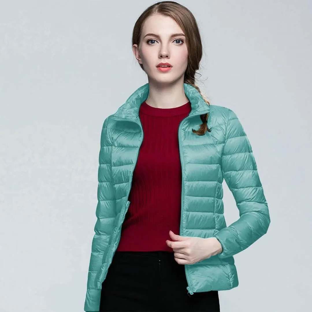 FMCHICO Women's Packable Down Jacket Lightweight Puffer Jacket Hooded Winter Coat