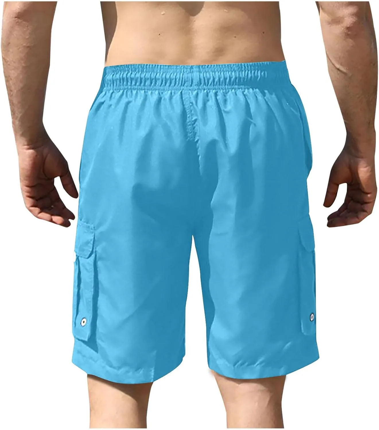 generic Men's Shorts Vacation Beach Shorts Mens Summer Breathable Running Fitness Shorts Boys Elastic Waist Fashion Quick Dry
