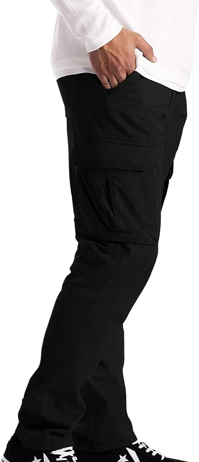 GIERIDUC Men's Essentials Fleece Sweatpants Big and Tall Mens Plaid Pants Best Lightweight Sweatpants Match Men’S Wild Cargo
