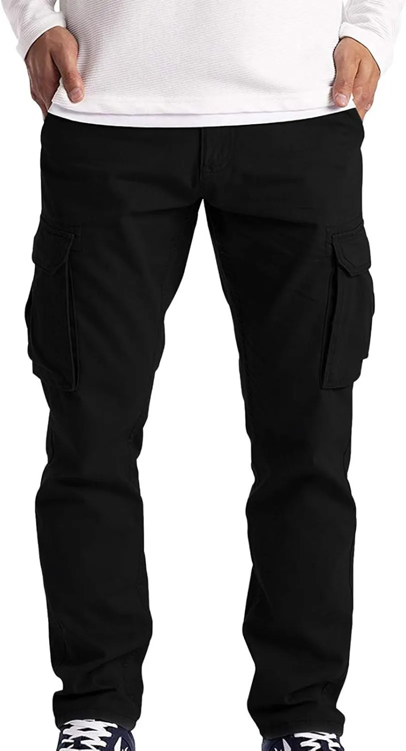 GIERIDUC Men's Essentials Fleece Sweatpants Big and Tall Mens Plaid Pants Best Lightweight Sweatpants Match Men’S Wild Cargo